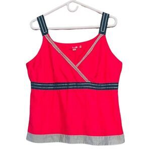 Boden Silk Blend Multi-Color Surplice Neckline Tank Top Size US 14